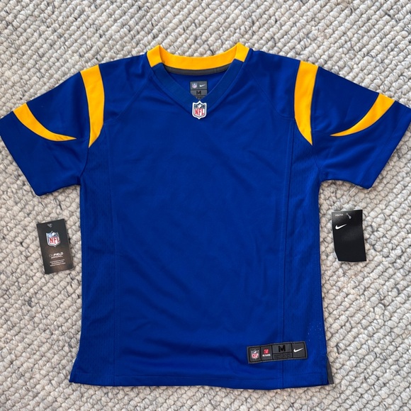 Nike Other - NWT Nike NFL Youth Boys On Field Medium Blue Gold Colors Short Sleeve‎ Jersey.